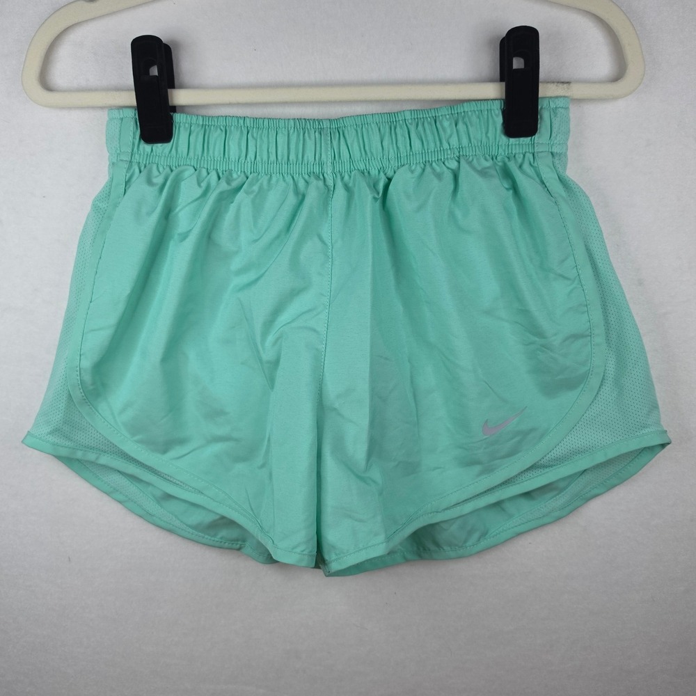 Nike Tempo Running‎ Shorts Small Green Dri-FIT Mesh Panels